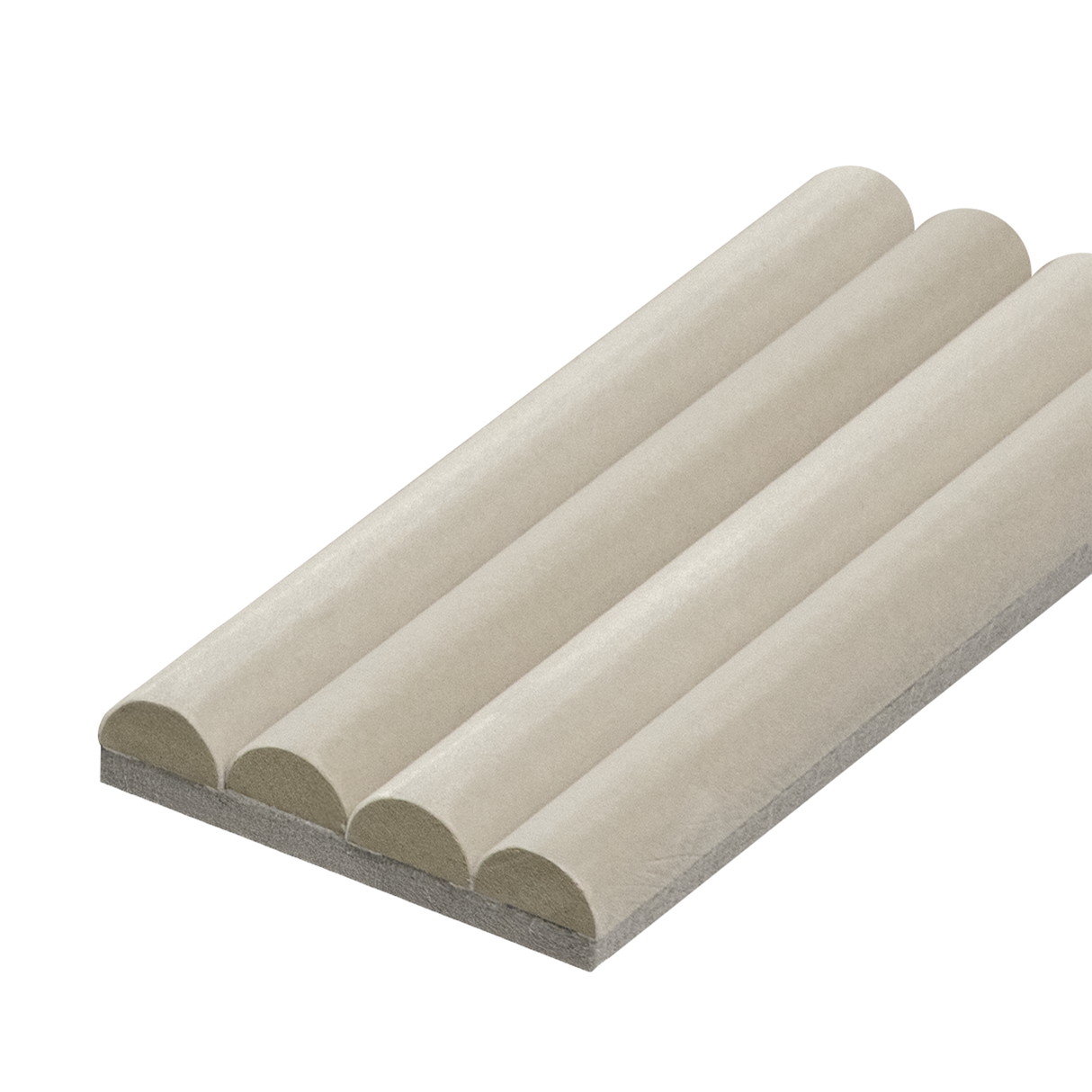 Akupanel Samplevelvet solid beige Proefstaal Tester Lattenwand Akoestische wandpanelen