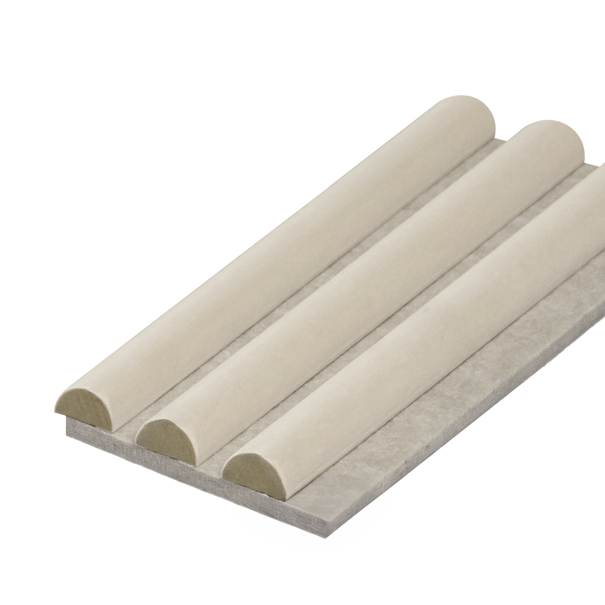 Akupanel Samplevelvet space beige Proefstaal Tester Lattenwand Akoestische wandpanelen