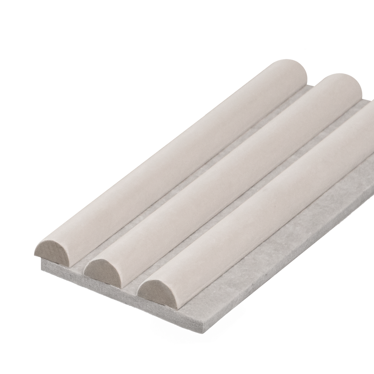 Akupanel Samplevelvet space snow beige Proefstaal Tester Lattenwand Akoestische wandpanelen