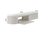 Dulce curved TV-Meubel zwevend beige 280 cm