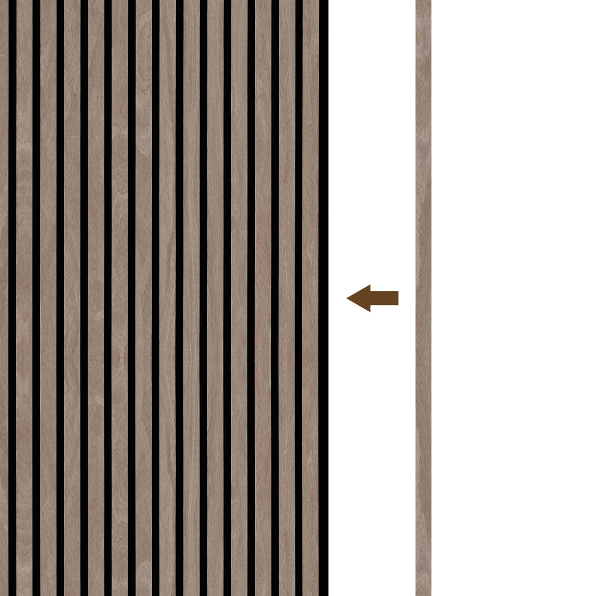 Eindlat 300 cm - Eiken Walnoot