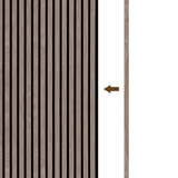 Eindlat 300 cm - Eiken Walnoot